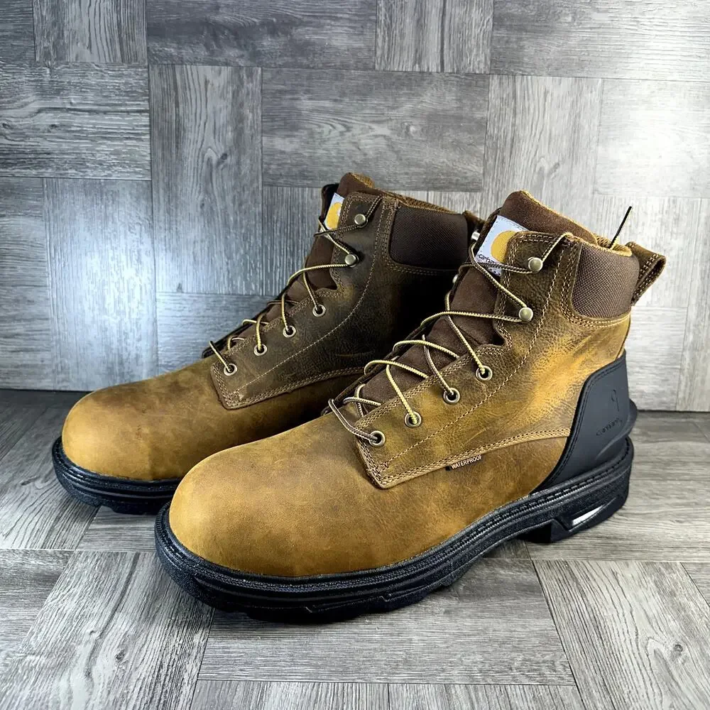 Carhartt Ironwood Work Boots Men's 14 Wide Waterproof Alloy Toe 6" Safety - Picture 4 of 9